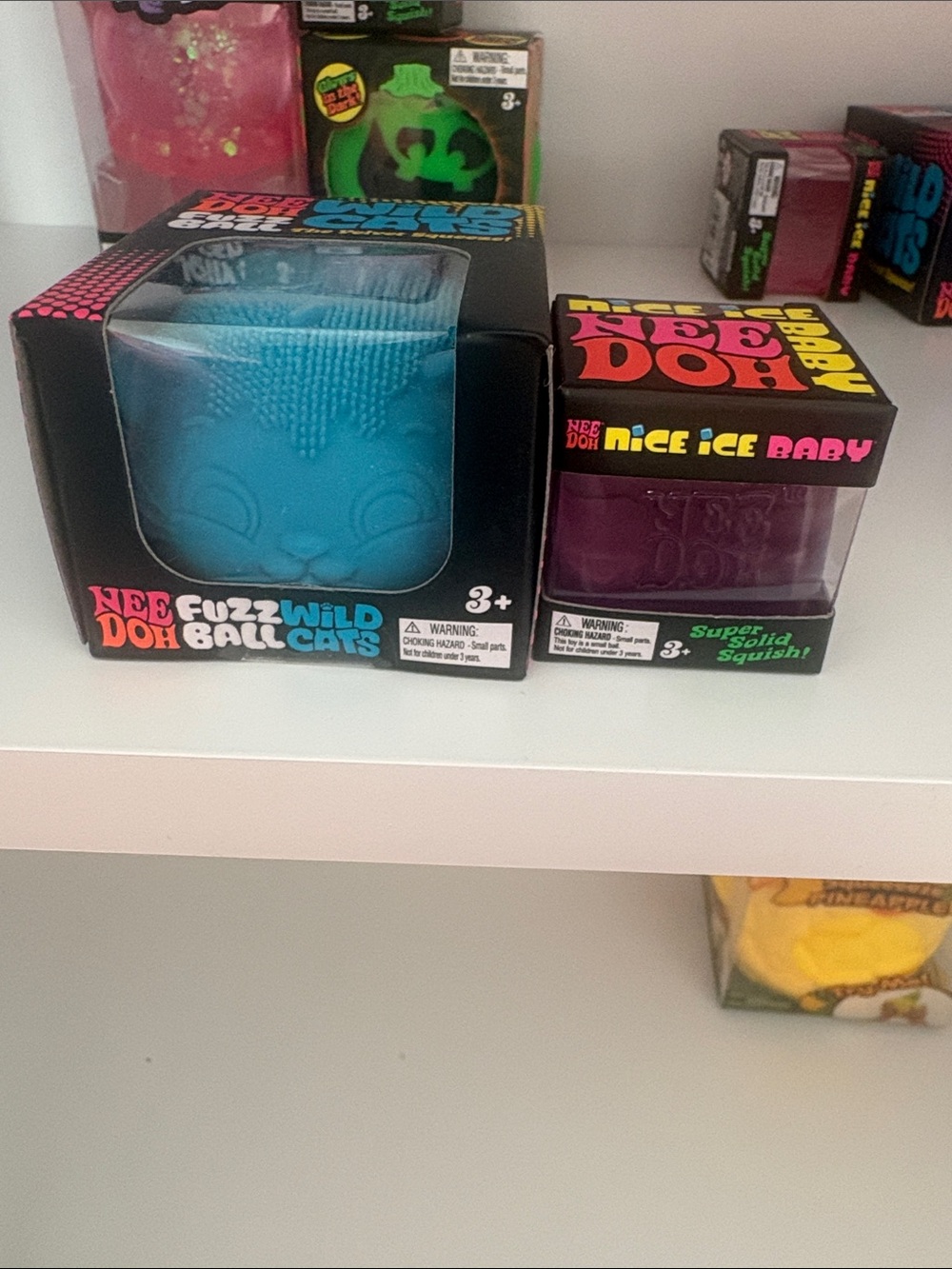Nee Doh Fuzz Wild Ball Cats Sensory Toy - Blue